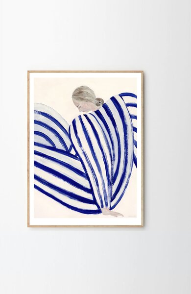 The Poster Club Autorský plakát Blue Stripe At Concorde by Sofia Lind - 30 x 40 cm TPC105