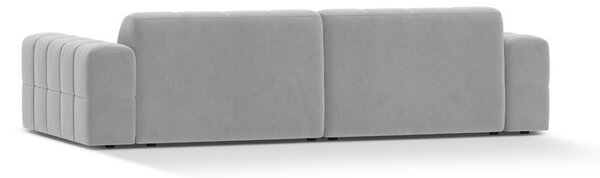 Světle šedá sametová pohovka 252 cm Chicago – Cosmopolitan Design