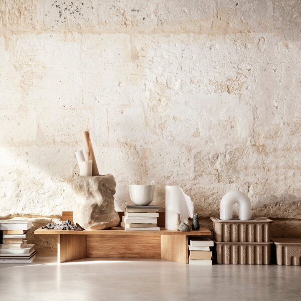 FERM LIVING Úložné boxy Paper Pulp Large, set 2 kusy