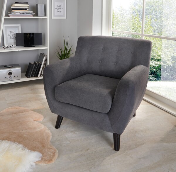 KŘESLO, textil, tmavě šedá Luca Bessoni - Křesla klasická, Online Only