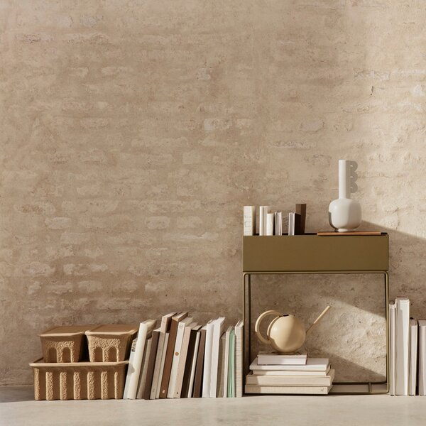 FERM LIVING Úložné boxy Paper Pulp Large, set 2 kusy