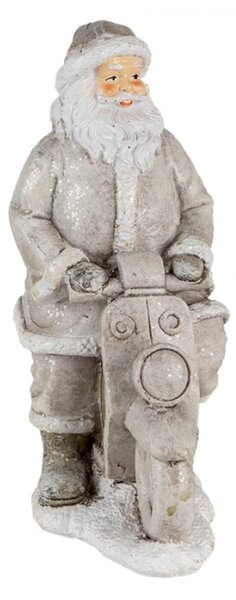 Dekorativní soška Santy na skútru – 12x6x14 cm