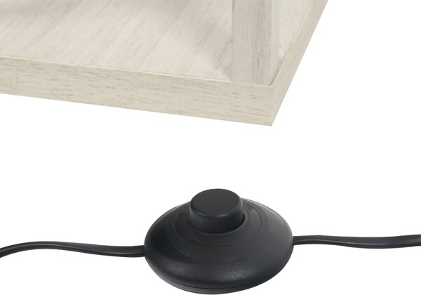 Stojací lampa se 3 policemi, akrylový dub, 26 x 26 x 160 cm 833-623V90AK