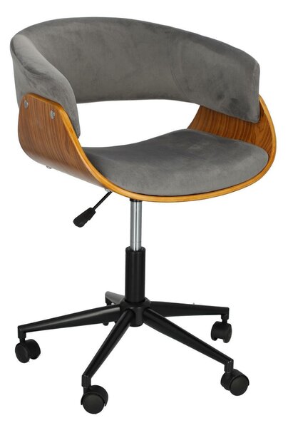 Kancelářská židle Josho sametová šedá
