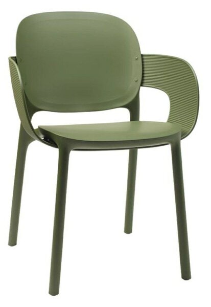 Židle Hug s područkami olive