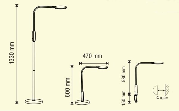 LED Stmívatelná lampa 3v1 LED/12W/230V bílá CRI 90 + dálkové ovládání
