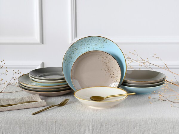 KOMBINOVANÁ SOUPRAVA, 12dílné, kamenina Creatable - Online Only nádobí, Online Only