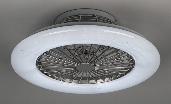 Rabalux - LED Stmívatelné stropní svítidlo s ventilátorem LED/30W/230V + DO