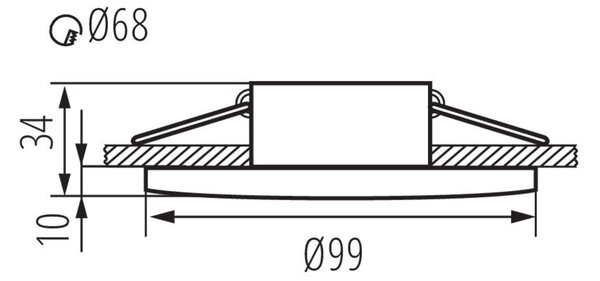DROXY IP65 DSO-W Vestavné svítidlo