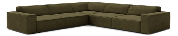 Khaki sametová modulární rohová pohovka (do L) Jodie – Micadoni