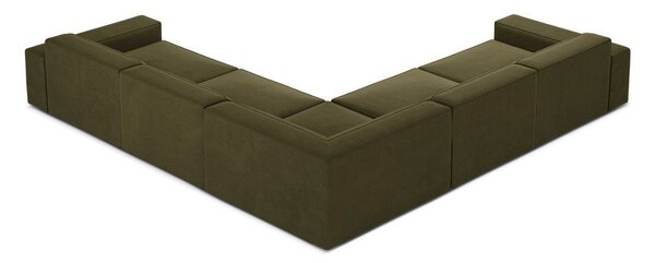 Khaki sametová modulární rohová pohovka (do L) Jodie – Micadoni