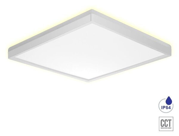 CORDIA stropní svítidlo LED 24W 2160lm 3000K-6000K 42cm, IP54 čtvercové, bílé