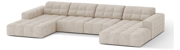 Krémová žinylková rohová pohovka (do "U") Chicago – Cosmopolitan Design