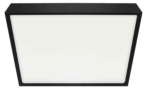 27024 Stropní LED svítidlo LENYS III. 12W, 4000K, IP20/IP44, 900lm, čtverec, Ø140, černá