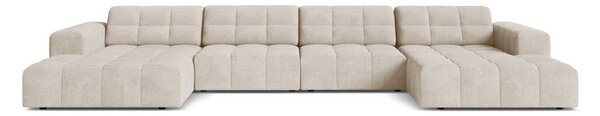 Krémová žinylková rohová pohovka (do "U") Chicago – Cosmopolitan Design