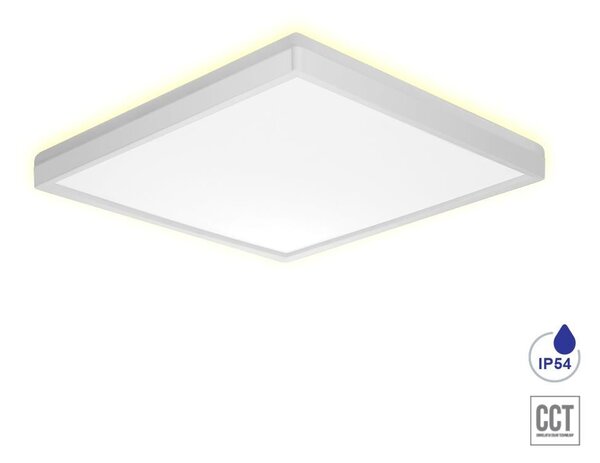CORDIA stropní svítidlo LED 18W 1620lm 3000K-6000K 30cm, IP54 čtvercové, bílé