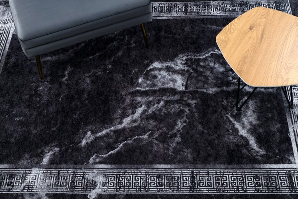 Dywany Łuszczów, Kusový koberec Miro 51278.810 Marble black / white, 80x150, černobílá, chodba / předsíň
