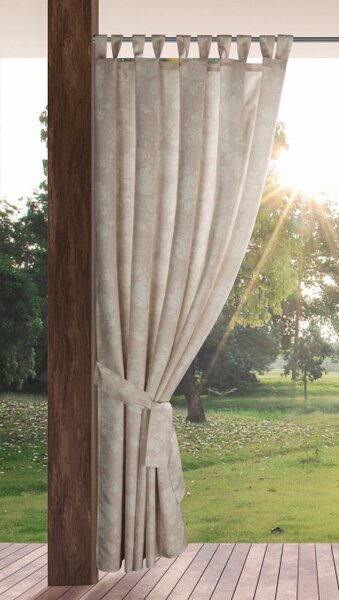 Hotový závěs GARDEN 15 pudrově růžový / krémový - na průchodkách