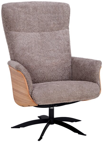 RELAXAČNÍ KŘESLO, dřevo, textil, světle hnědá Welnova - Relaxační křesla
