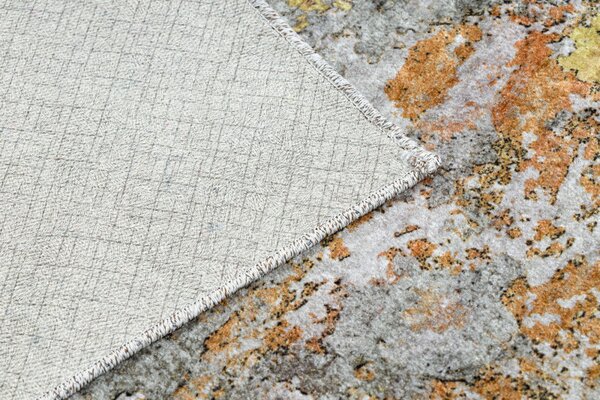 Dywany Łuszczów, Kusový koberec Miro 51463.802 Abstraction grey / gold, 80x150, vícebarevná, koupelna