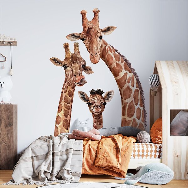 Dětská nálepka na zeď Giraffes - rodina žiráf Rozměry: L