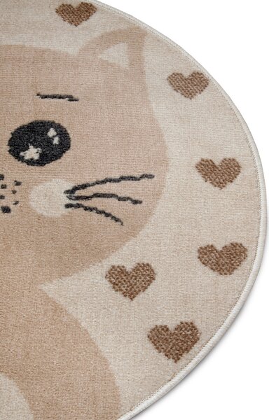 Dětský koberec Adventures 105963 Cream Beige Kruh Ø 100 cm