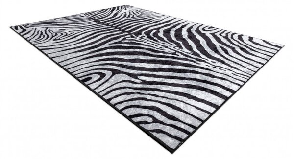 Dywany Łuszczów, Kusový koberec Miro 51331.803 Zebra black / white, 80x150, černobílá, chodba / předsíň