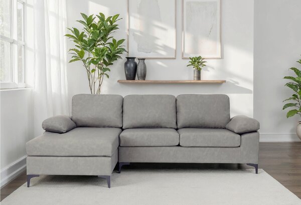 ROHOVÁ SEDAČKA, textil, šedá MID.YOU - Sedací soupravy, Online Only