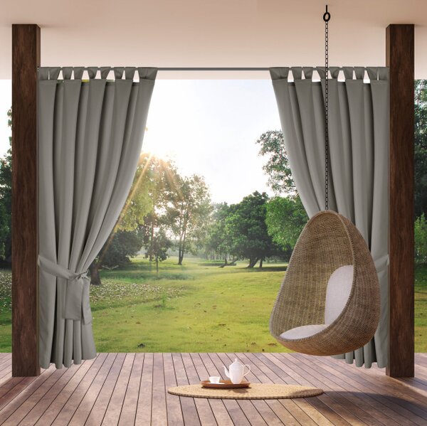 Hotový závěs GARDEN 2 stříbrný - na průchodkách