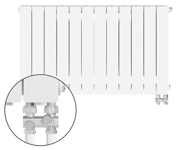 KFA Armatura ADR pokojový radiátor 57x96.6 cm podłączenie spodní bílá 763-122-44