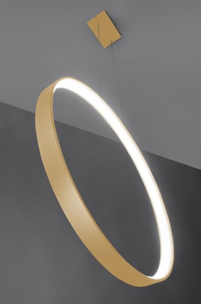 Thoro TH.221 - LED Lustr na lanku RIO LED/30W/230V CRI95 4000K pr. 55 cm zlatá