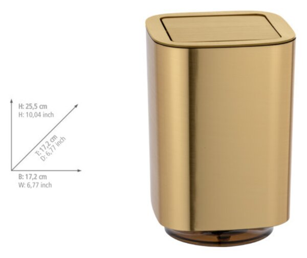 Wenko Auron odpadkový koš 5.5 l zlatá 24163100