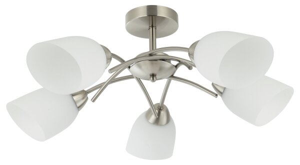 Přisazený lustr DONNA 5xE27/60W/230V nikl