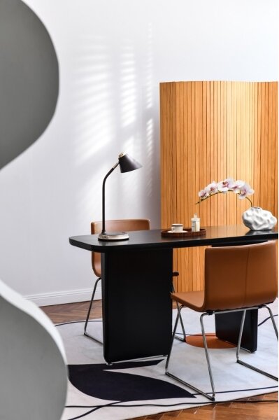 Immax 08971L - LED Stmívatelná stolní lampa FINCH LED/9W/12/230V hnědá/zlatá