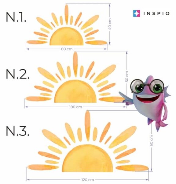 INSPIO-textilní přelepitelná samolepka - Dětská samolepka na zeď - Východ slunce nad postýlkou