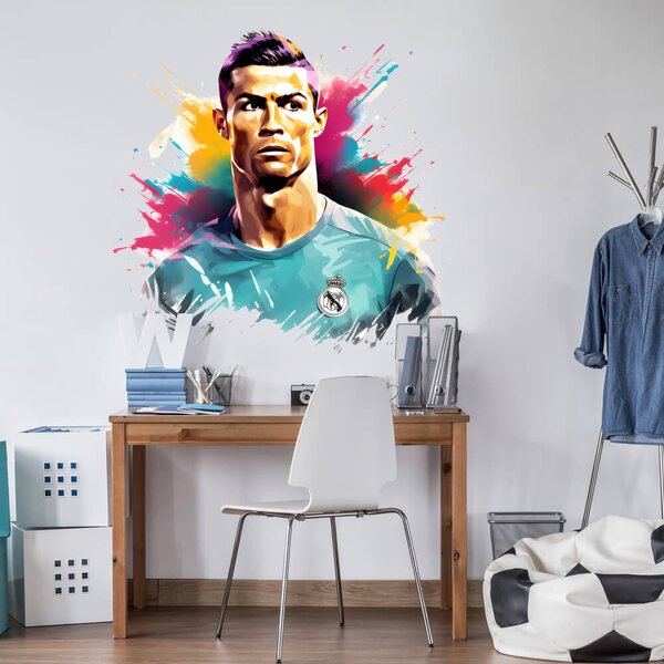 INSPIO-textilní přelepitelná samolepka - Nálepka na zeď - Cristiano Ronaldo