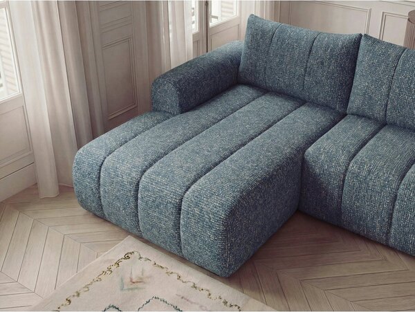 Modrá rohová pohovka (levý roh/s lenoškou) Nesty – Bobochic Paris