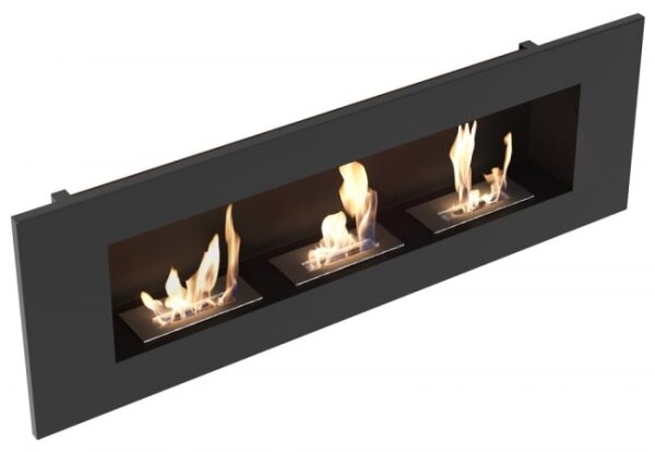 Kratki DELTA3/TUV - Vestavěný BIO krb DELTA3 40x120 cm 3x1,1kW černá