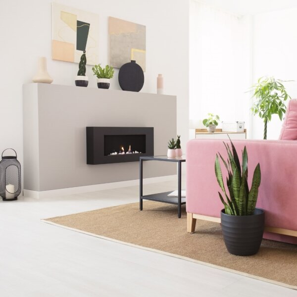 Kratki DELTA/FLAT/TUV - Nástěnný BIO krb DELTA/FLAT 40x90 cm 1,5kW černá