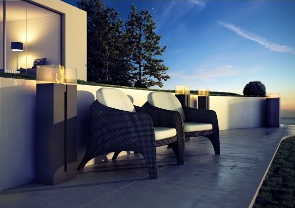 Kratki ROMEO/CZARNY/TUV - BIO krb ROMEO 113,6x35,9 cm 2kW černá