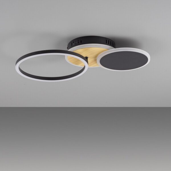 Leuchten Direkt 14116-78 -LED Stropní svítidlo SEVENT LED/25,5W/230V černá/hnědá
