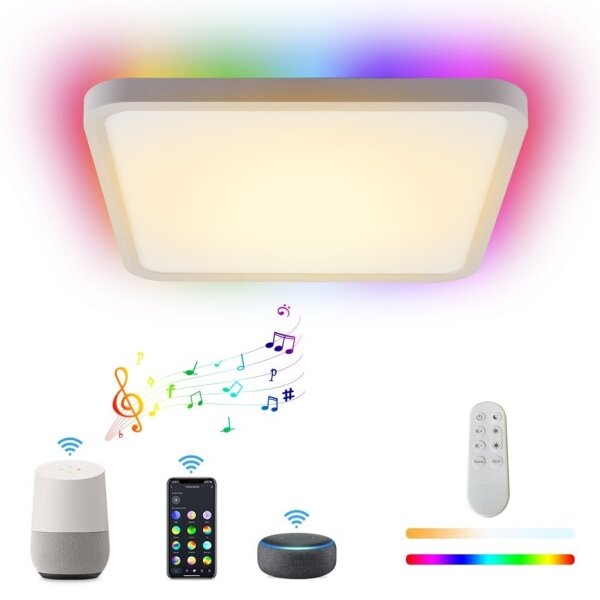 Immax NEO 07168-W40-LED RGB+CCT Stmívatelné svítidlo 50W/230V Wi-Fi Tuya bílá+DO