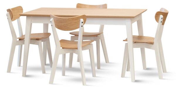 Stima Stůl Y-25 VARIANT Rozměr: 140x80 cm, Odstín: Dub HICKORY přírodní H3730, Odstín podnože: Bílá