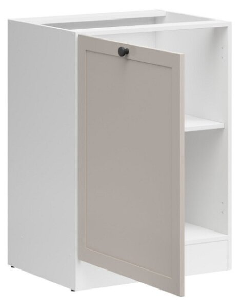 Kuchyňská skříňka Junona Ramka 60 cm, levá, bílá/kašmír