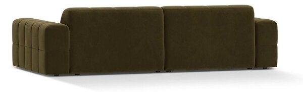 Khaki sametová pohovka 252 cm Chicago – Cosmopolitan Design