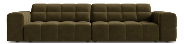 Khaki sametová pohovka 252 cm Chicago – Cosmopolitan Design