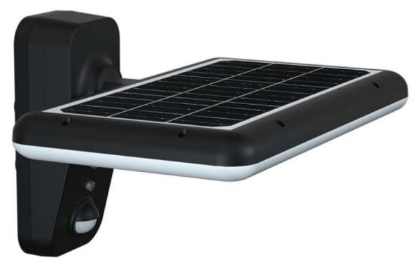 LED Solární nástěnné svítidlo se senzorem LED/15W/3,2V 4000K/6000K IP65 černá