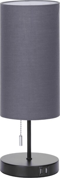 Aigostar - Stolní lampa s USB portem 1xE27/40W/230V černá