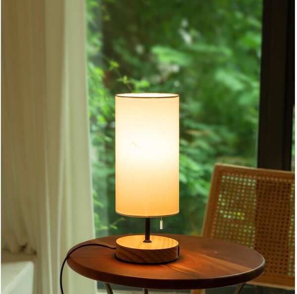 Aigostar - Stolní lampa s USB portem 1xE27/40W/230V černá/krémová