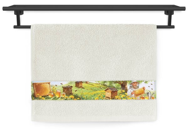 Ručník Veba RUJANA tisk Vůně medových luk jasmínová Velikost: 30x50 cm